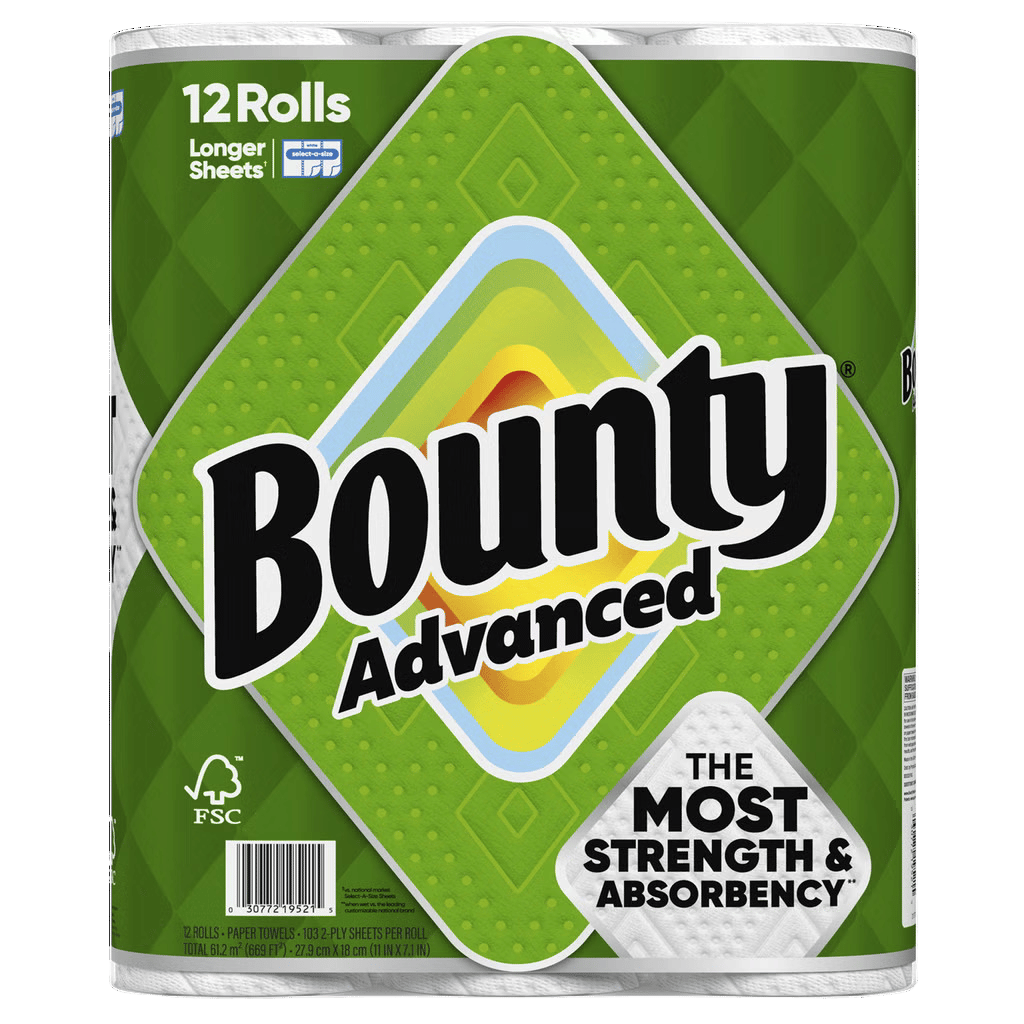 Bounty Advanced Paper Towels 103 Sheets 12 ct buy online USA - 1